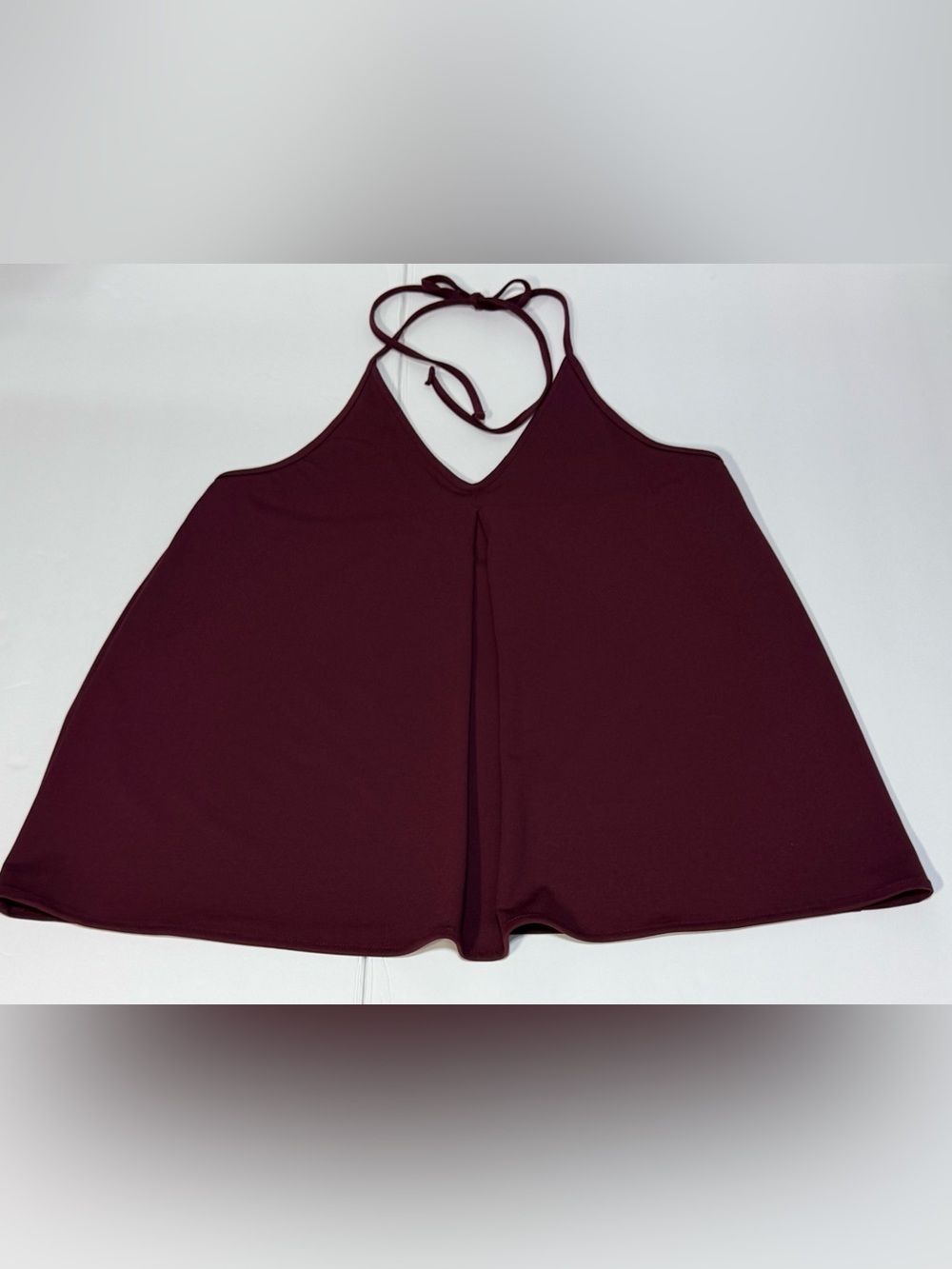 NWT Banana Republic Burgundy V-Neck Halter Swing Top Small